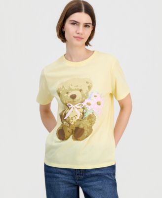 Juniors' Teddy Bear Graphic T-Shirt