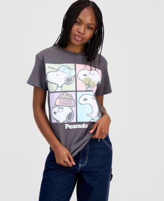 Juniors' Snoopy Graphic-Print Cotton T-Shirt