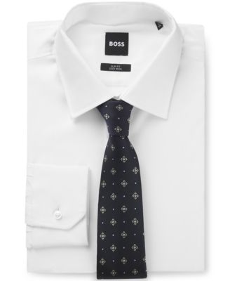 Men's Silk-Blend Diagonal Stripe Tie