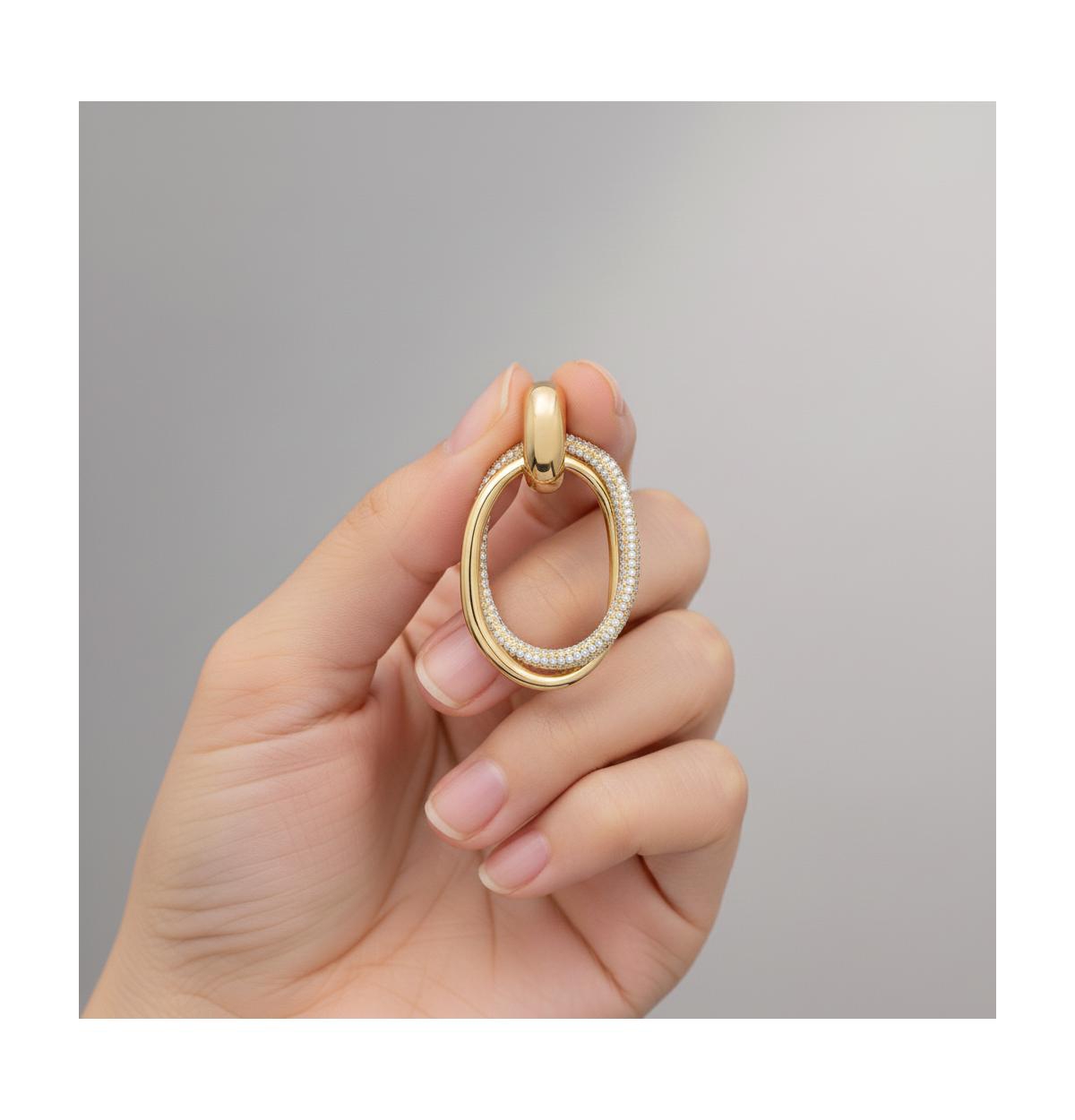 Sterling Silver Cubic Zirconia with Hoop Drop Earrings