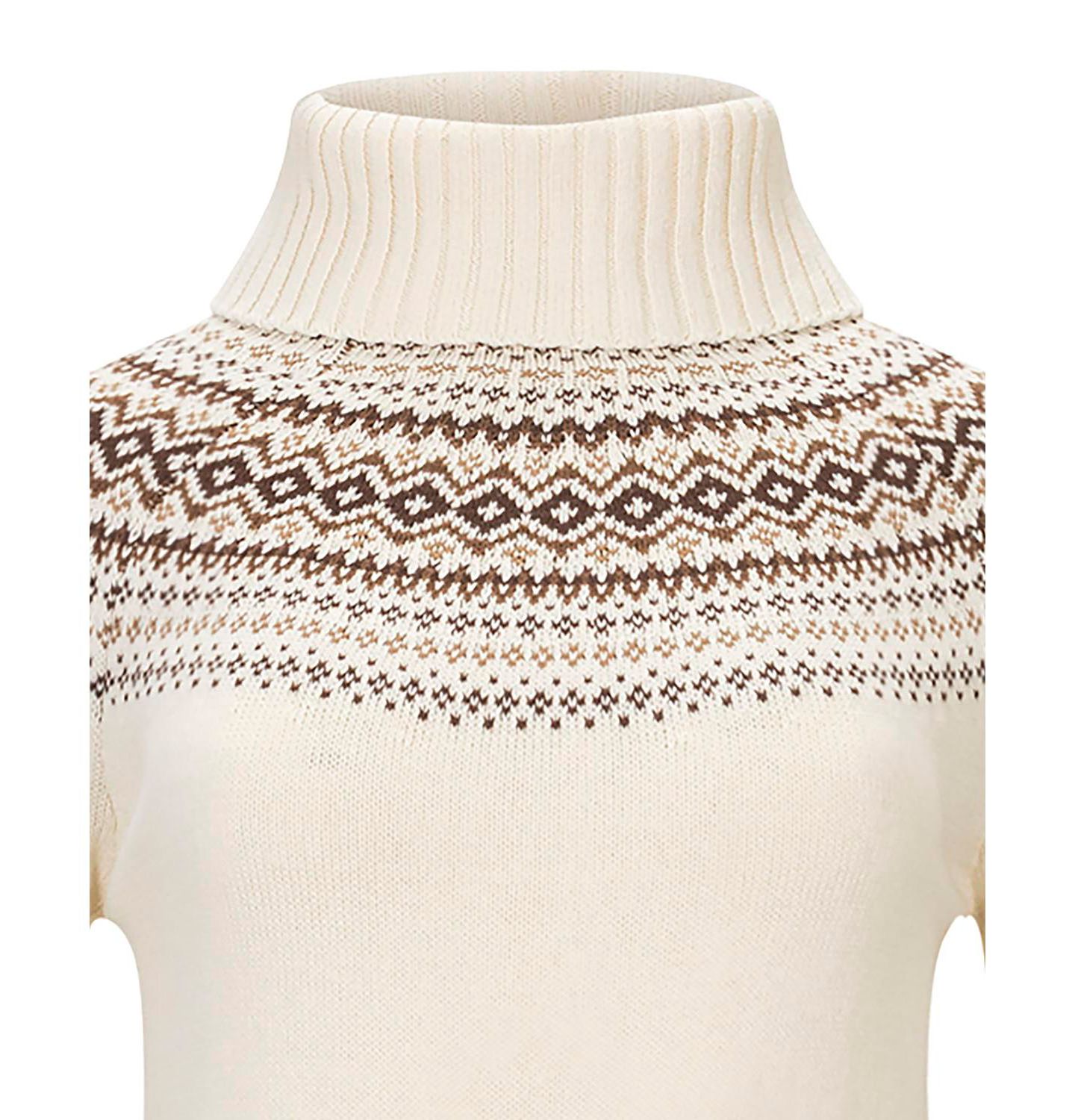 Женское платье Hope & Henry Organic Long Sleeve Turtleneck Intarsia Sweater Dress, цвет: Слоновая кость — фото 4