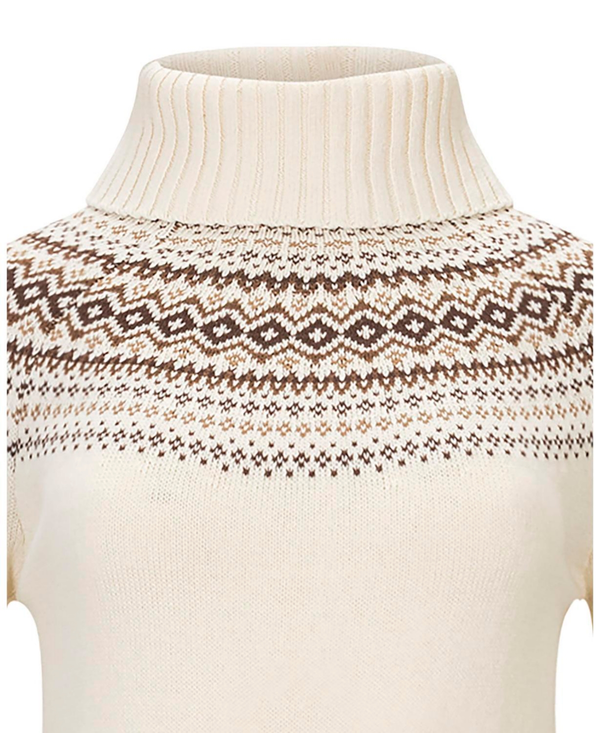 Hope & Henry Women's Organic Long Sleeve Turtleneck Intarsia Sweater Dress