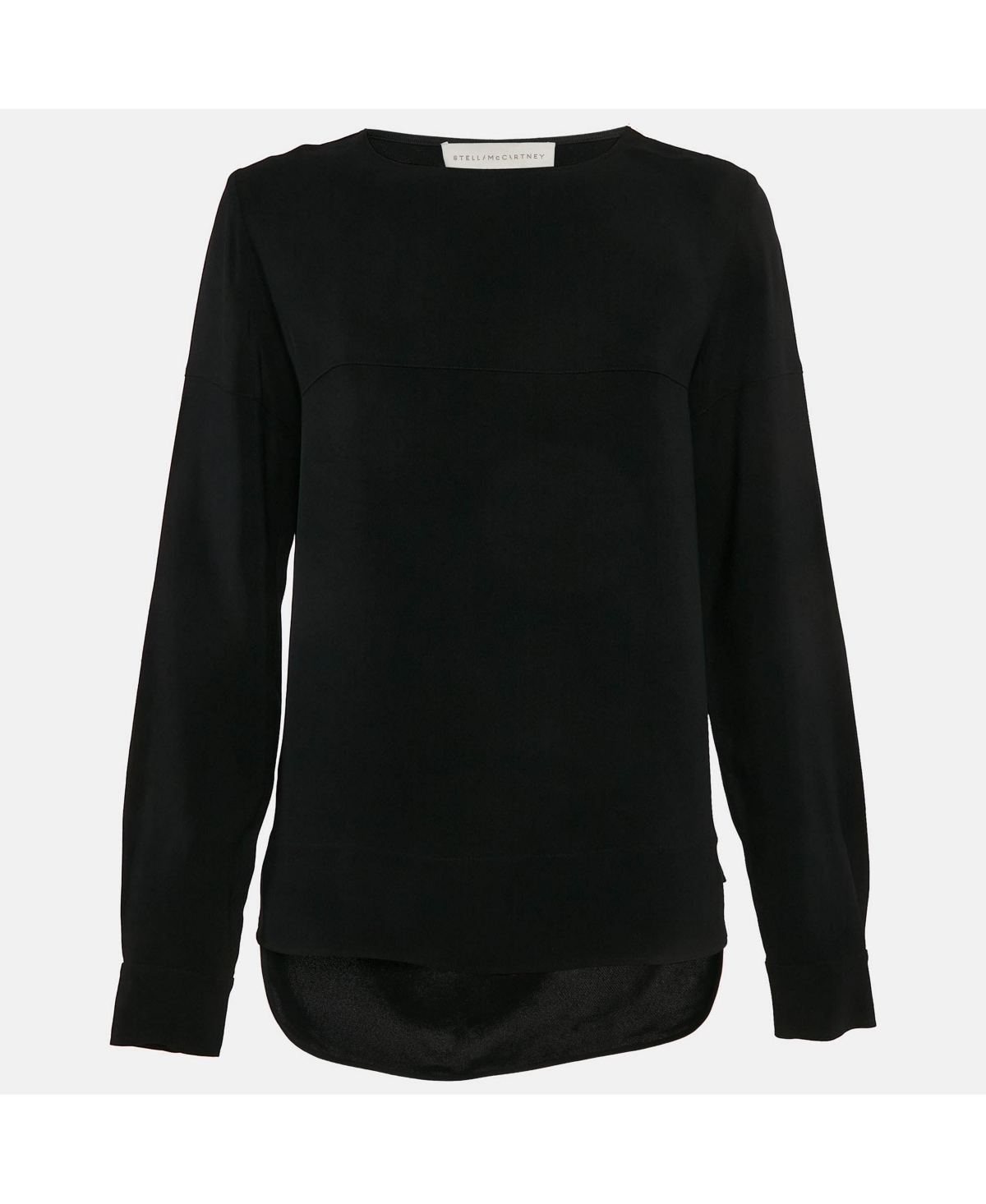 Pre-Owned Stella Mccartney Women's Black Crepe High-Low Blouse