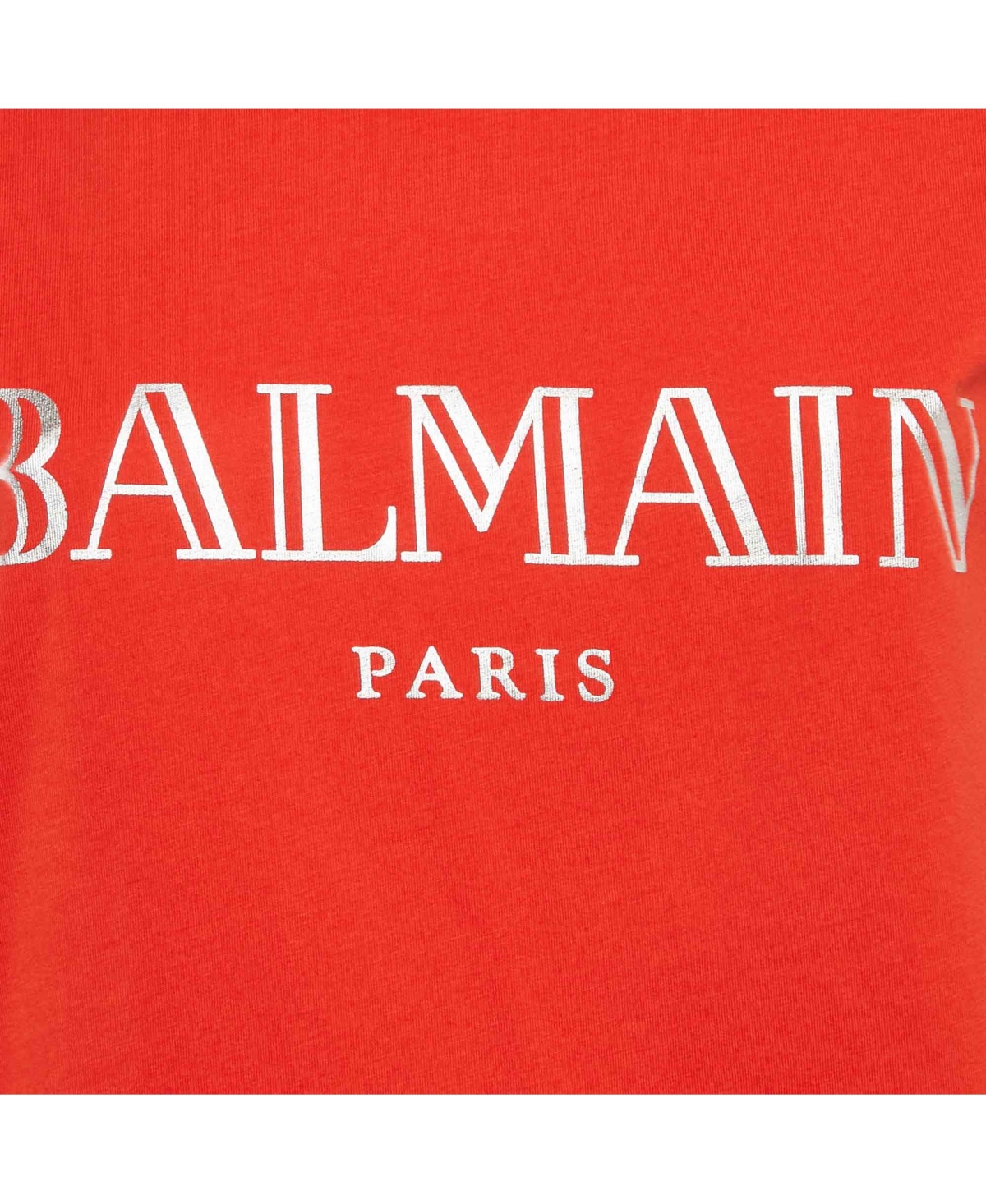 Pre-Owned Balmain Women's Red Logo Print Cotton Knit Button Front Sleeveless