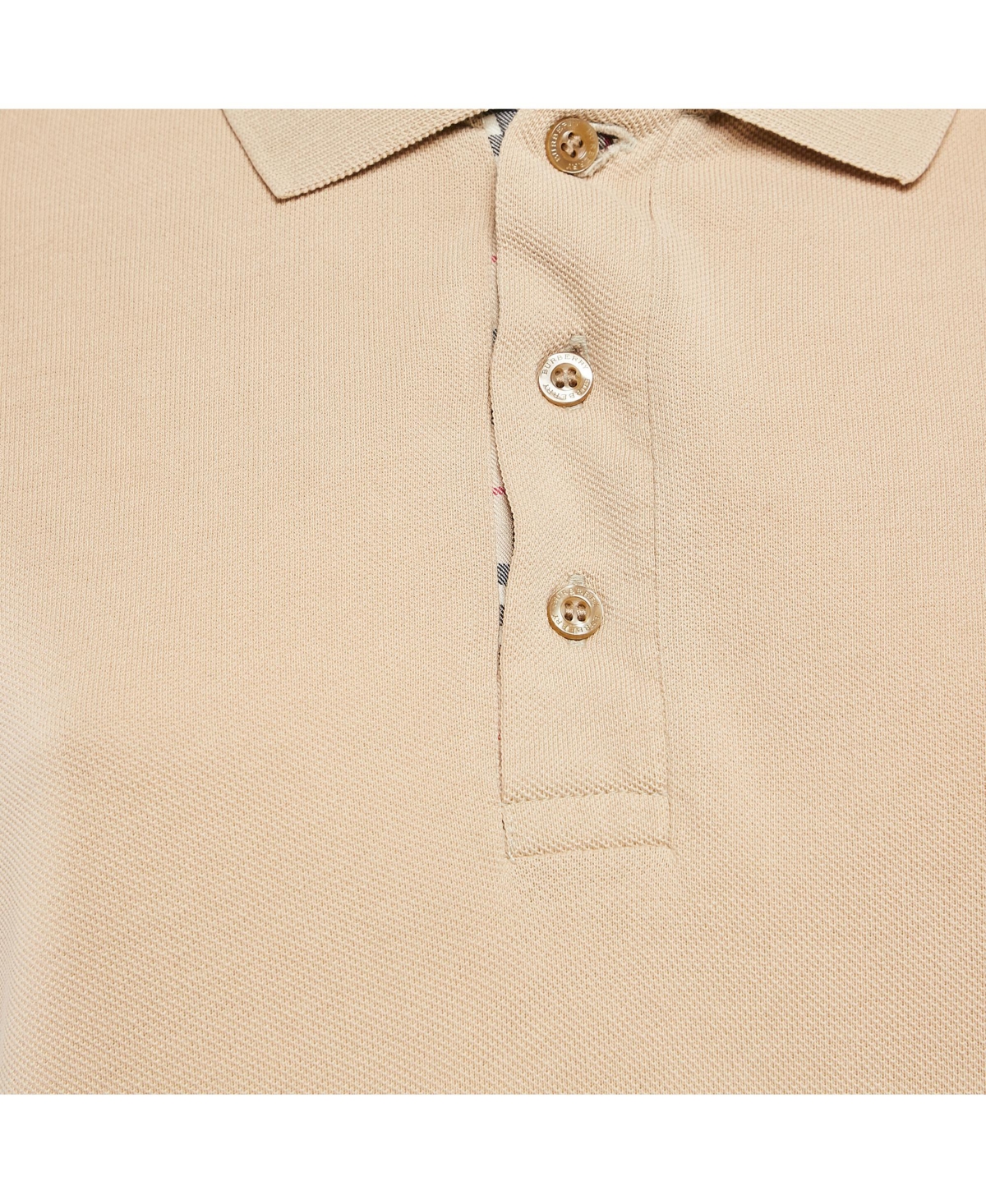 Pre-Owned Burberry Women's Beige Cotton Pique Polo T-Shirt