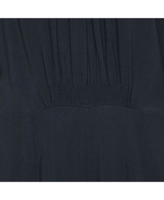 Women's Black Crepe Long Sleeve Jumpsuit