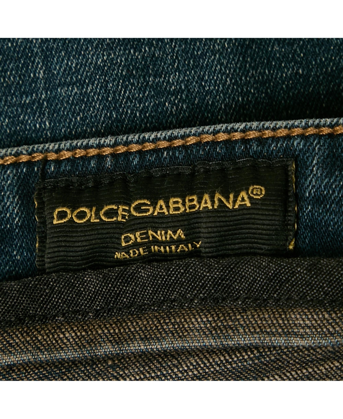 Pre-Owned Dolce & Gabbana Men's Blue Faded Denim Slim Fit Jeans