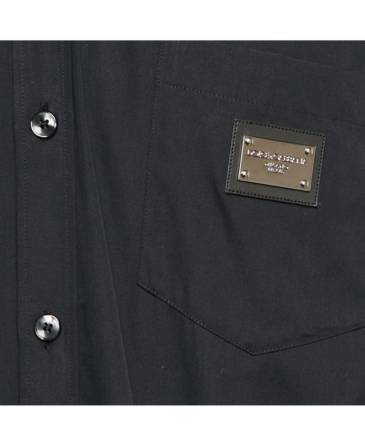 Pre-Owned Dolce & Gabbana Men's Black Cotton Long Sleeve Shirt