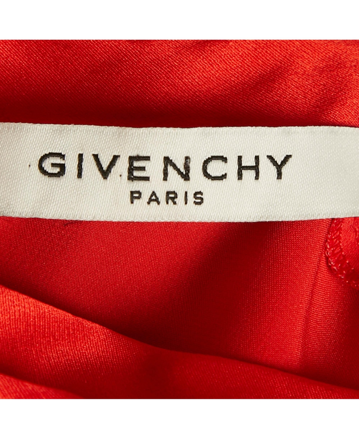 Pre-Owned Givenchy Women's Red Silk Neck Drape Detail Maxi Dress