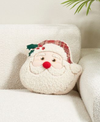 Santa Poly Filled Decorative Pillow, 18" x 18"