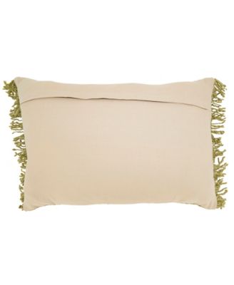 Fringe Down Filled Decorative Pillow, 16" x 24"