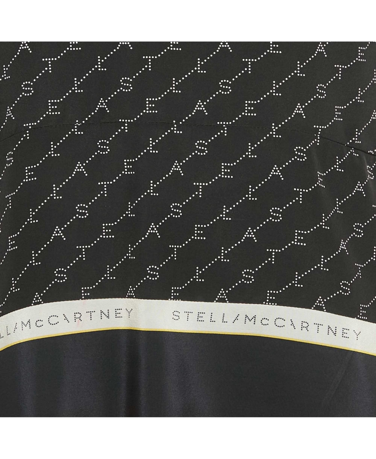 Pre-Owned Stella Mccartney Women's Black Logo Print Silk Top & Pants Set