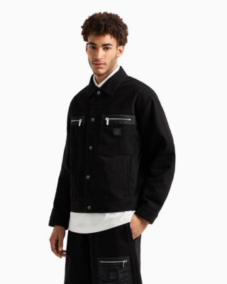 A|X Armani Exchange Men's Limited Edition Black Denim Jacket - Macy's