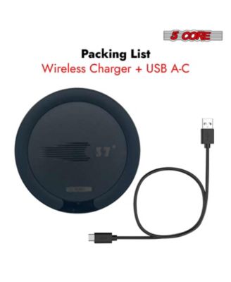 Wireless Charging Stand 2 Pieces 10W Fast Wireless Charger Station with Sleep-Friendly Light