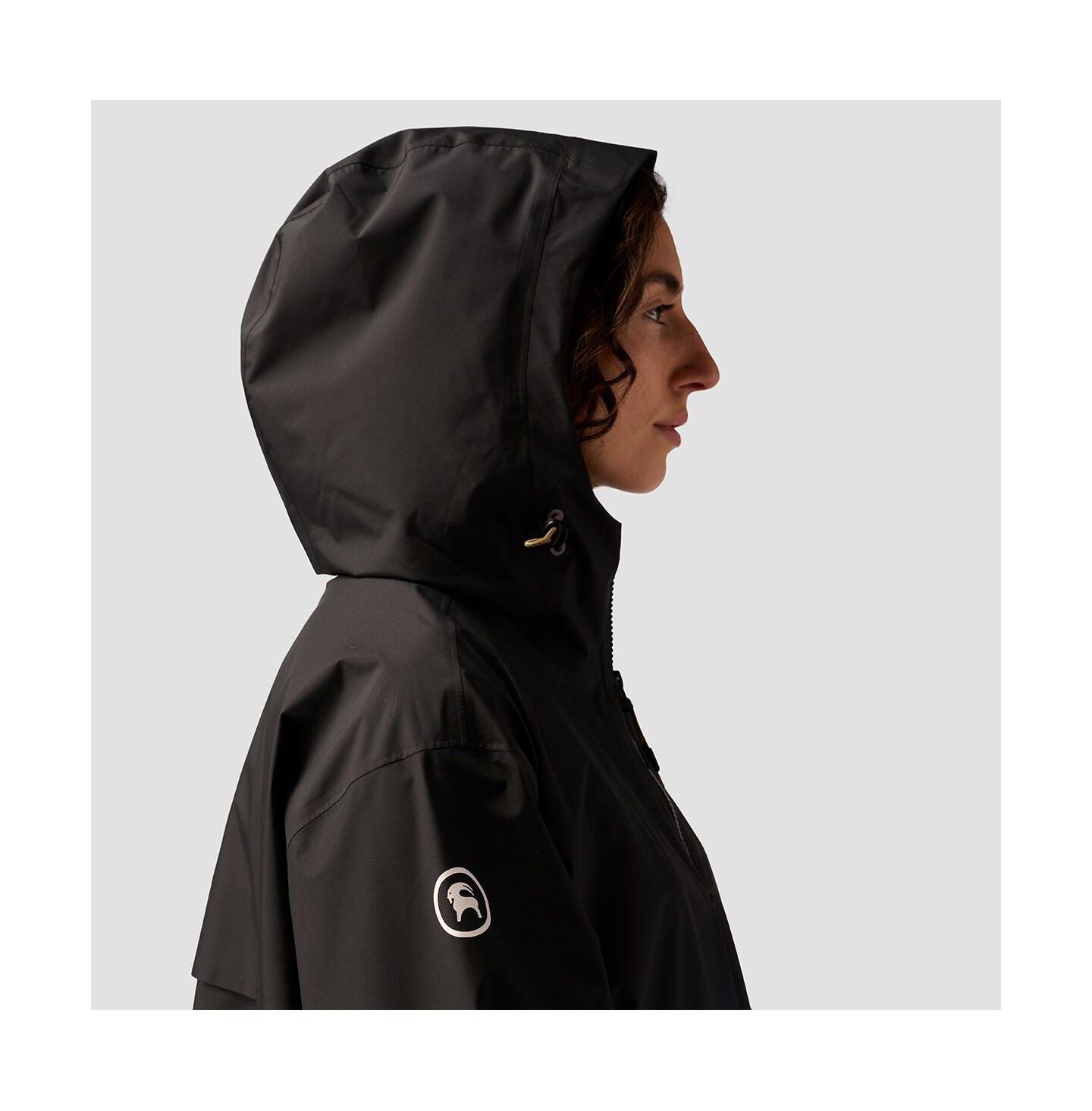 Женская куртка Backcountry Runoff 2.5L Rain Parka Rain, цвет: Чёрный — фото 4