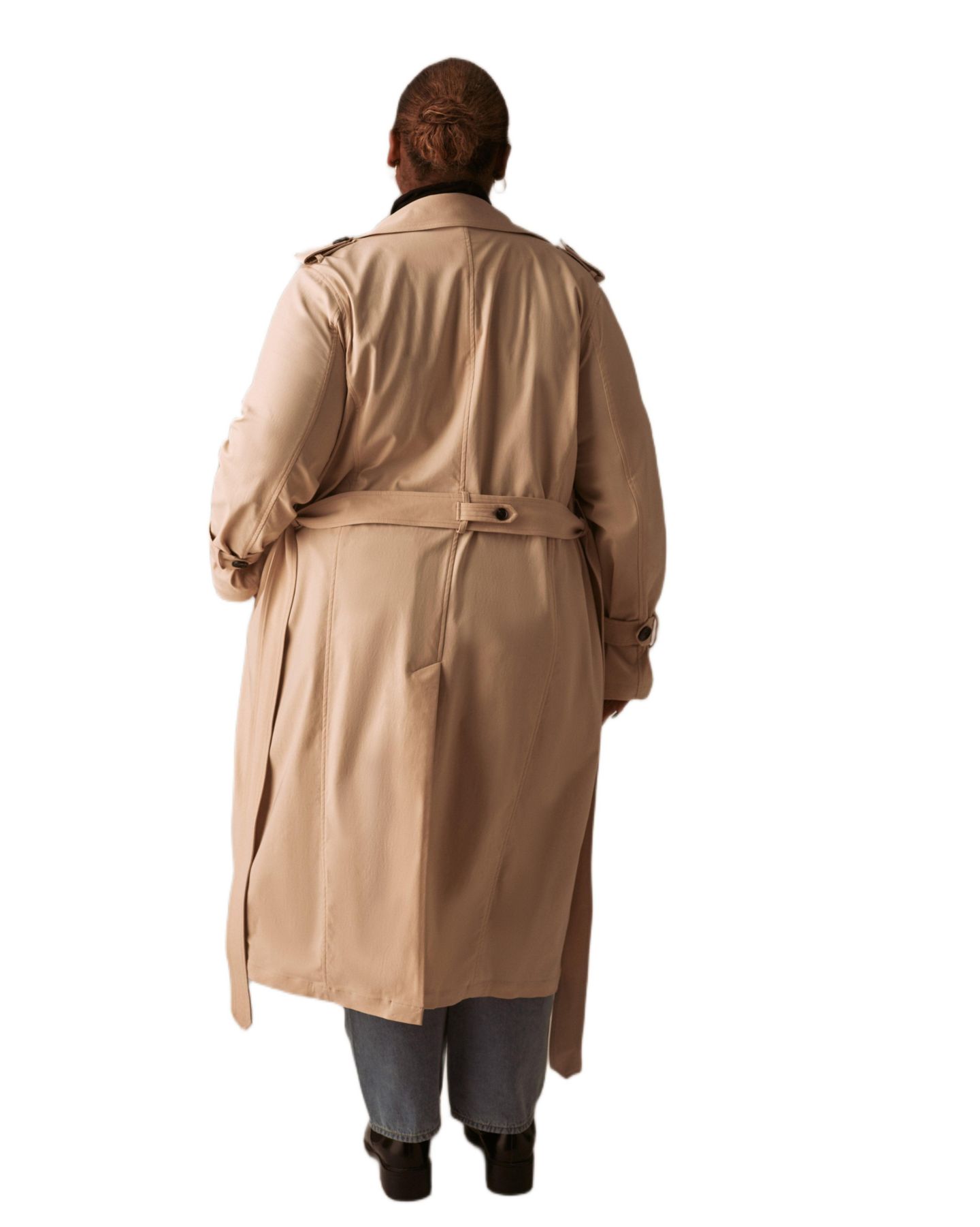 Женское пальто Universal Standard Plus Size Park Soft Trench, цвет: Берёзовый — фото 3