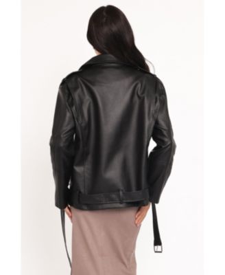 Women's Parsons Oversized Faux Leather Moto Jacket