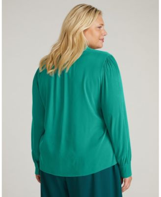 Plus Size Endora Stretch Cupro Blouse