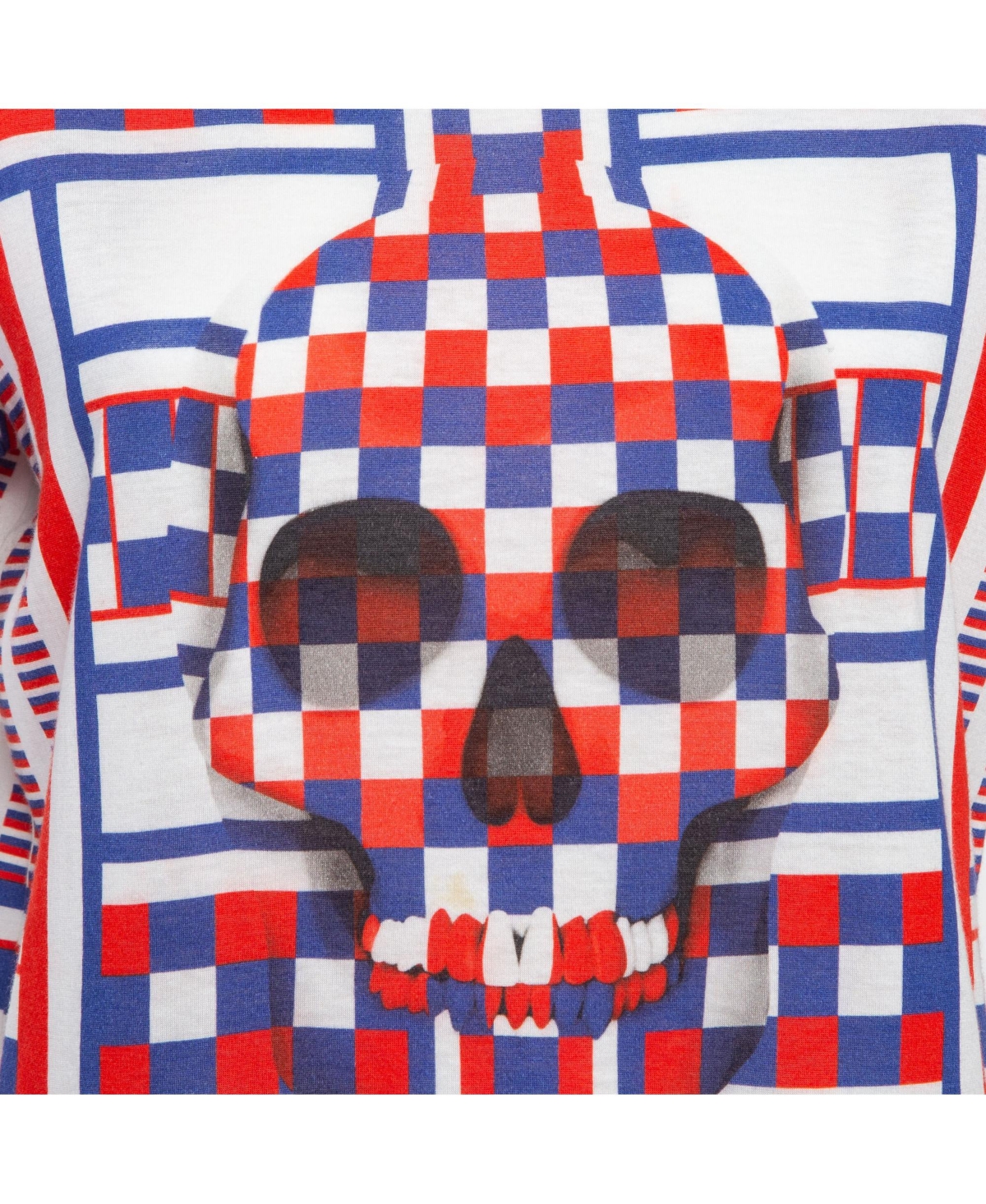 Pre-Owned Alexander Mcqueen Women's Multicolor Skull Print Crew Neck T-Shirt