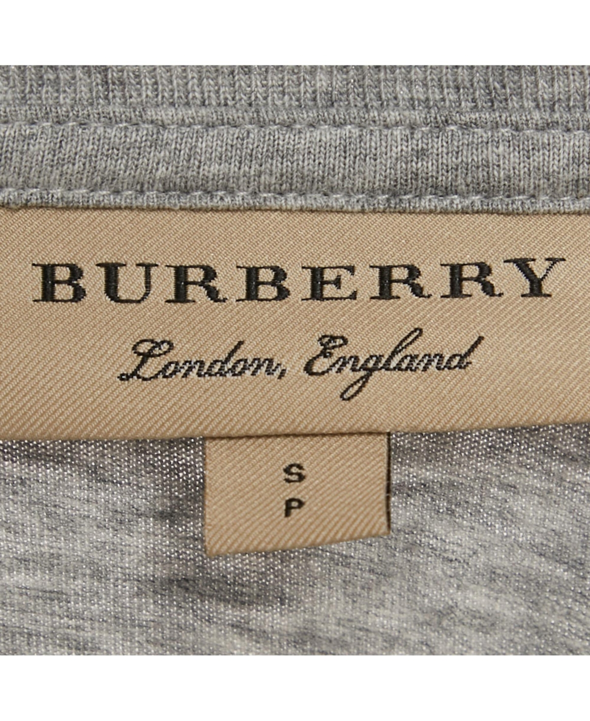 Pre-Owned Burberry Men's Grey Melange Embroidered Jersey Crewneck T-Shirt
