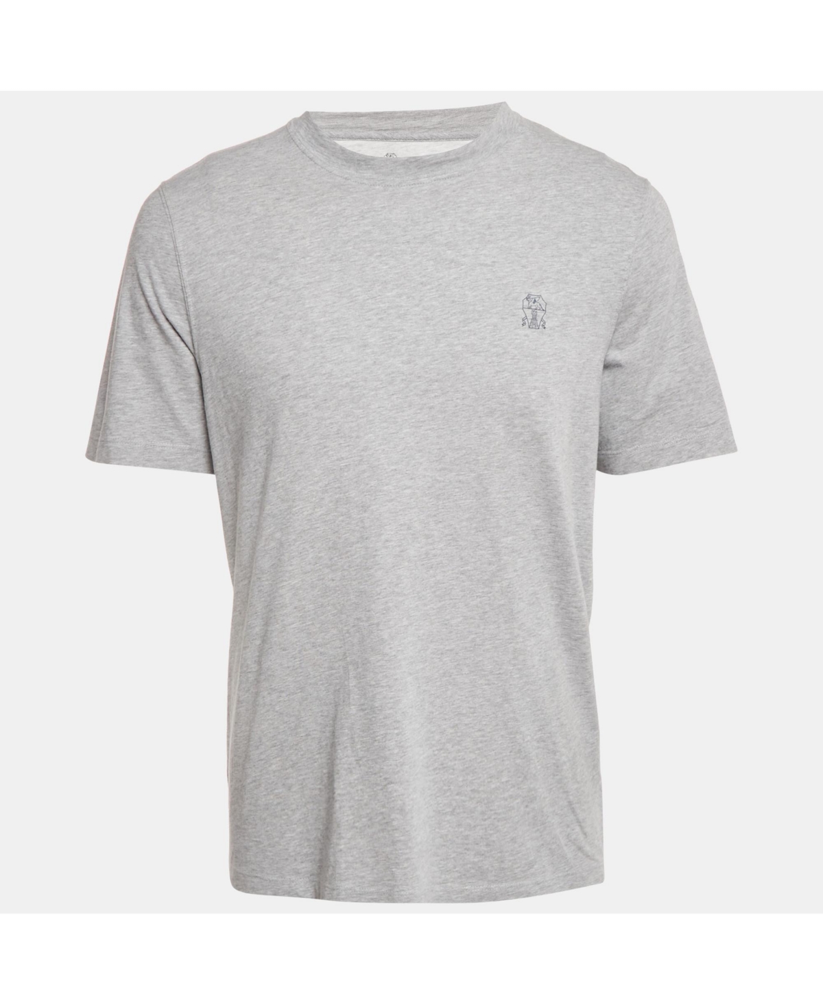 Pre-Owned Brunello Cucinelli Men's Grey Melenga Jersey Crewneck T-Shirt