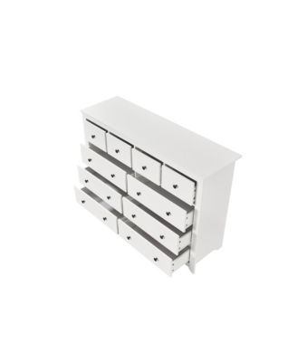 Modern 10-Drawer Storage Cabinet Dresser Wide Chest of Drawer