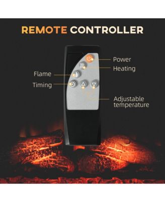 27" 1400W Electric Fake Flame Fireplace Insert Space Heater w/ Remote