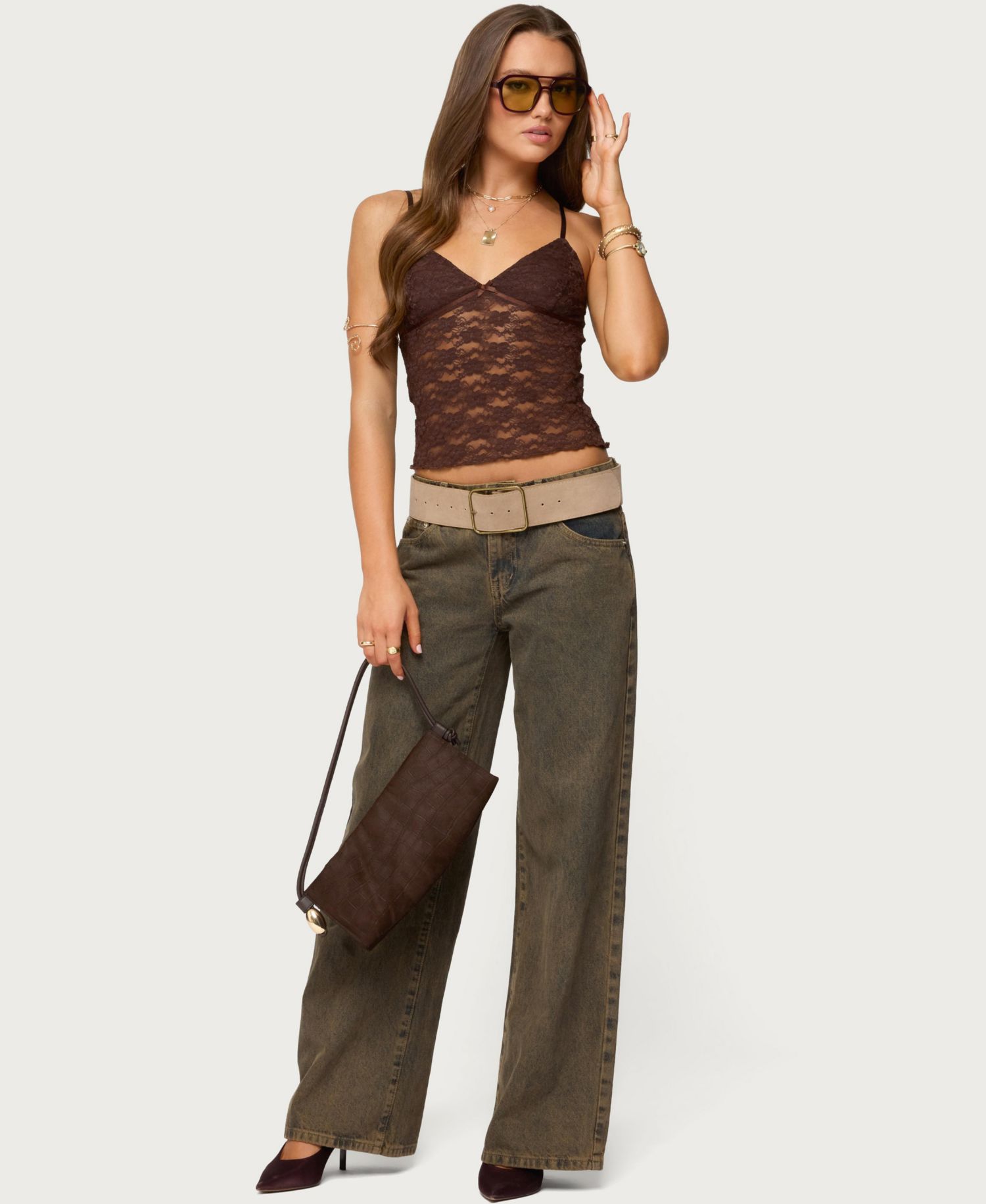 Women's Eira Sheer Lace Tank Top