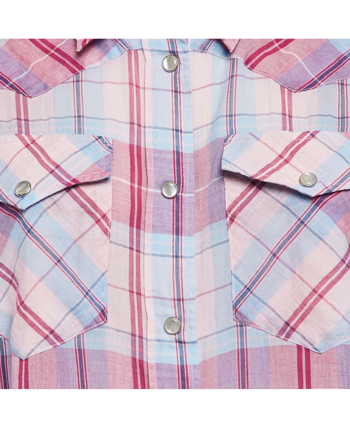 Pre-Owned Isabel Marant Women's Etoile Pink Plaid Cotton Puff Sleeve Bethany Shirt