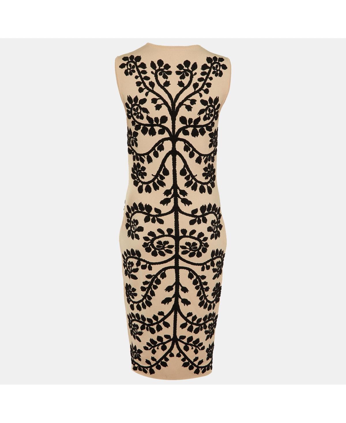 Pre-Owned Alexander Mcqueen Women's Light Pink Intarsia Knit Sleeveless Midi Dress