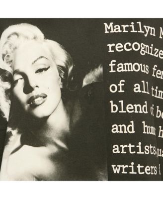 Women's Black Marilyn Monroe Print Cotton Oversized Sweatshirt