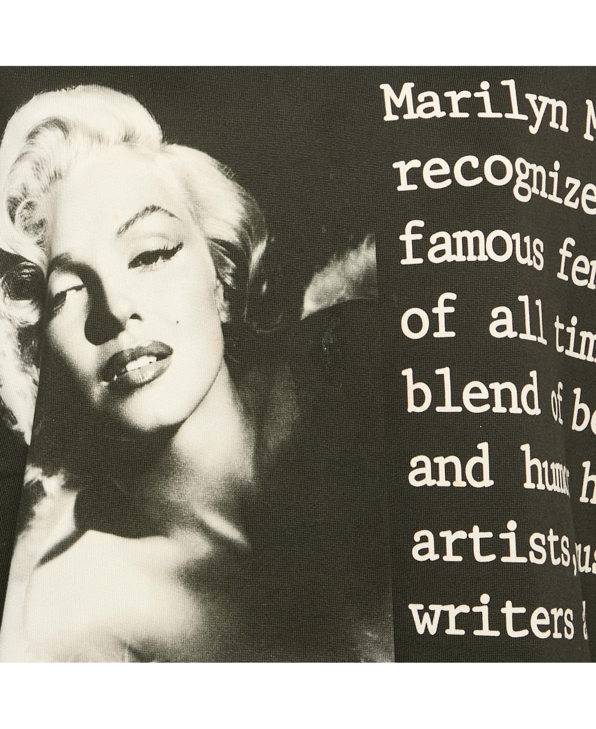 Pre-Owned Dolce & Gabbana Women's Black Marilyn Monroe Print Cotton Oversized Sweatshirt