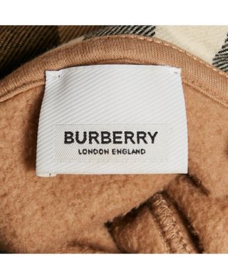 Women's Beige Logo Applique Cotton Knit Zip-Up Hoodie