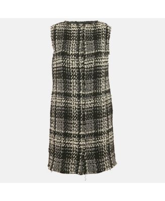 Women's Black Tweed Shift Dress