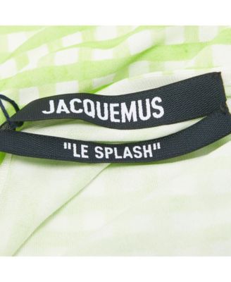 Women's Green Checks Jersey Le Body Nodi Bodysuit