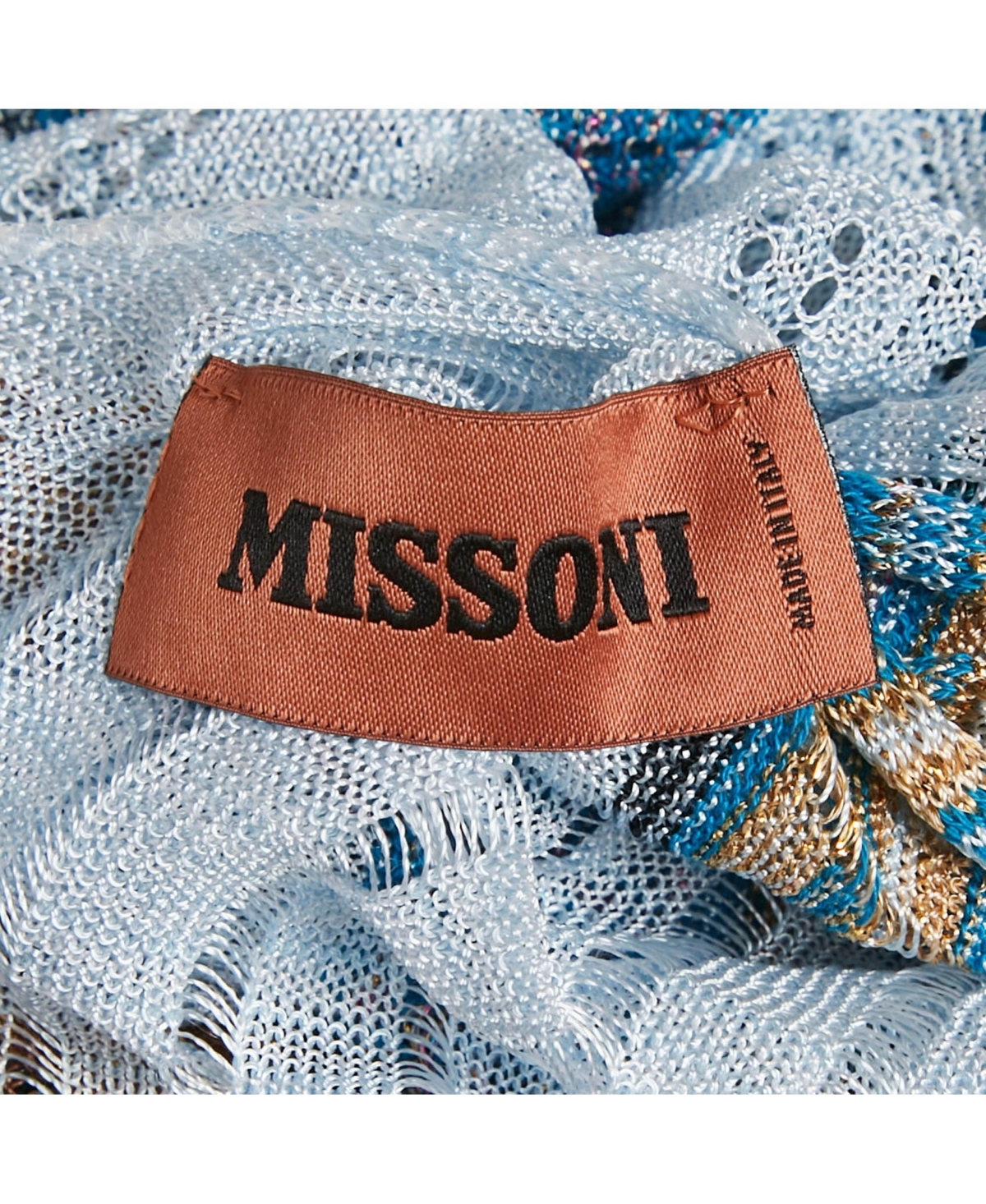 Pre-Owned Missoni Women's Pre-Owned M Missoni Blue Lurex Knit Open Front Cardigan One