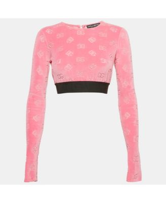 Women's Monogram Velvet Crop Top