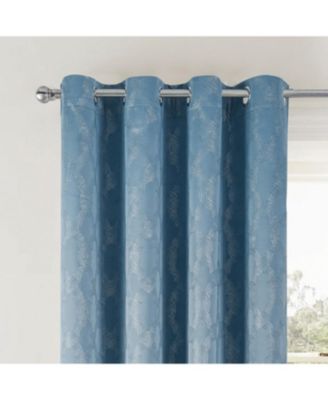 Oliva Gray Jansen Rubber Blackout Grommet Panel - 54"x84" Blue