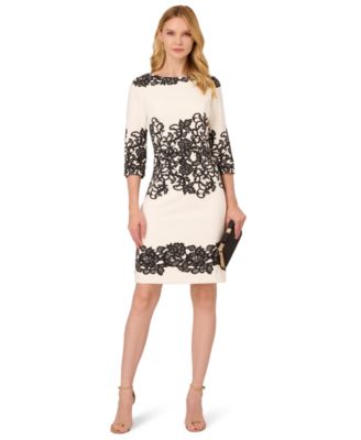 Women's Lace-Print Sheath Dress