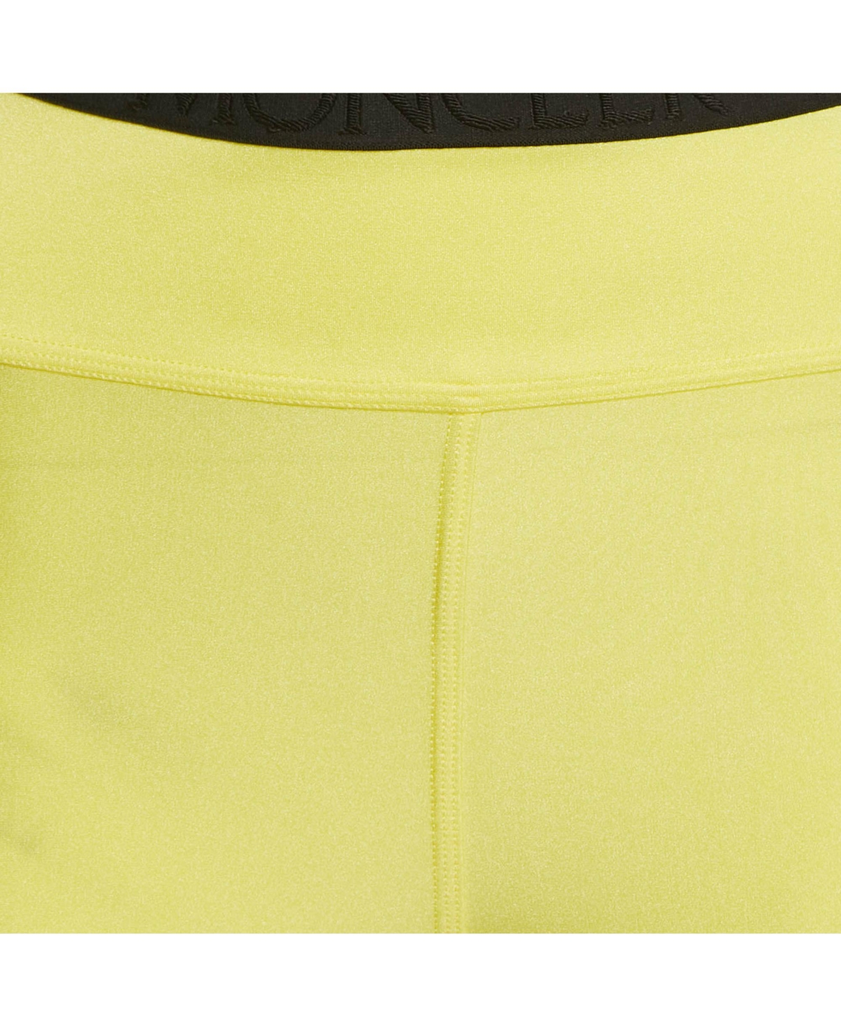 Pre-Owned Moncler Women's Yellow Logo Print Jersey Leggings