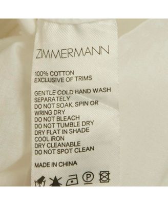 Women's White Embroidered Cotton Melody Ladder Mini Dress