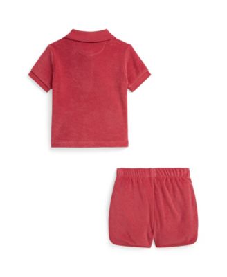 Baby Boys' Terry Polo Shirt and Shorts, 2-Piece Set