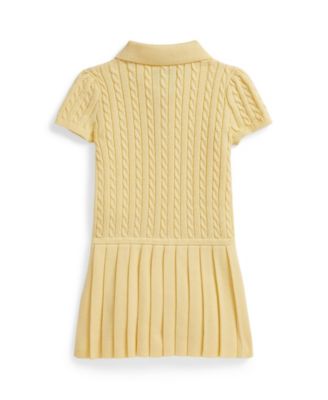 Baby Girls' Mini-Cable Polo Sweater Dress