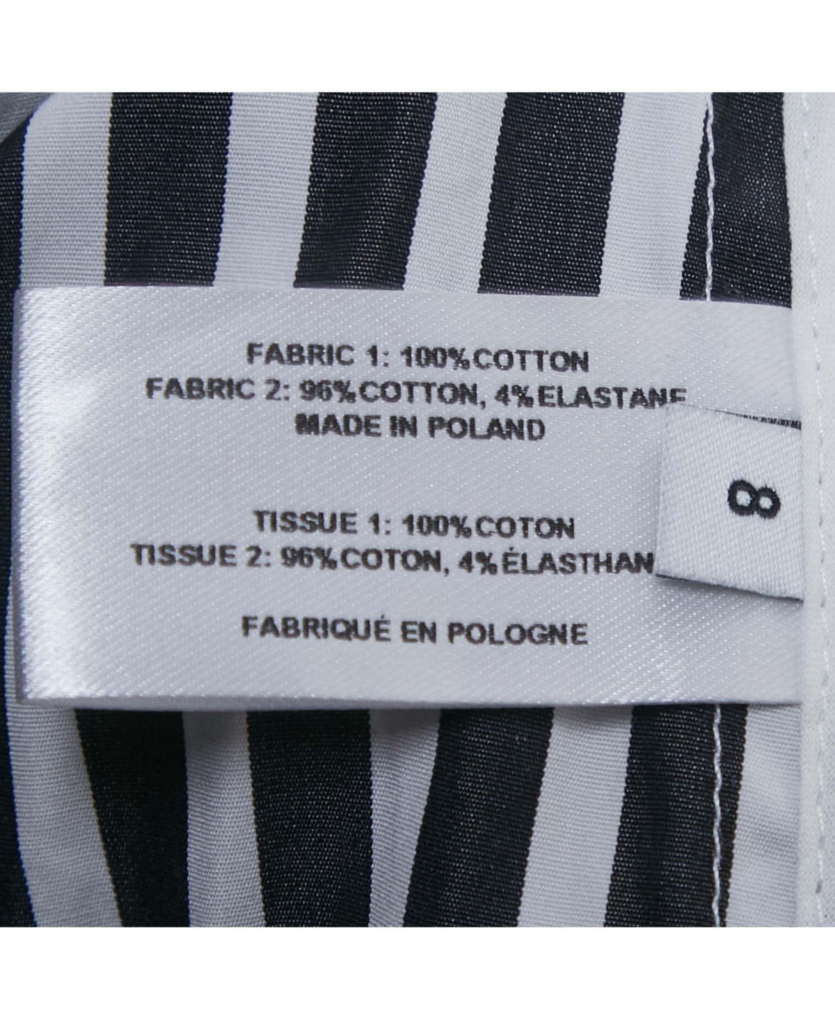 Pre-Owned Proenza Schouler Women's Black / White Striped Cotton Cut