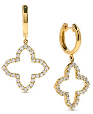 Diamond Drop Earrings (1/3 ct. t.w.) in 14k Yellow Gold