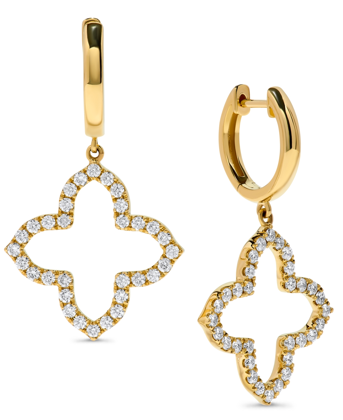 Macy's Diamond Drop Earrings (1/3 ct. t.w.) in 14k Yellow Gold
