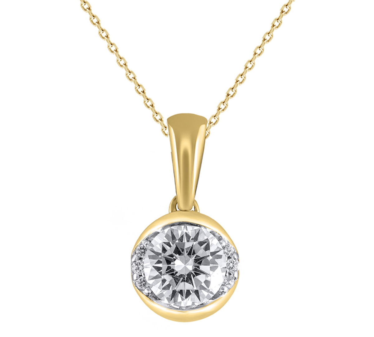 Macys Diamond Pendant Necklace 12 ct tw in 14K Yellow Gold  14k Yellow Gold