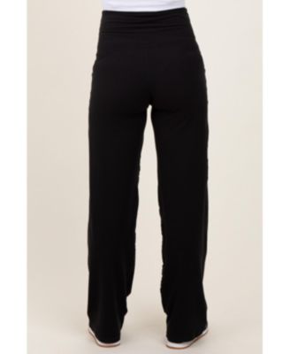 Maternity Black Straight Leg Yoga Pants