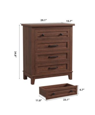 34.8" Tall Vertical Drawer Dresser with Large Storage
