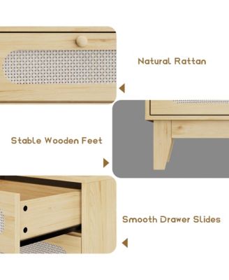 6 Drawer Dresser for Bedroom, Wide Modern Chest of Drawers